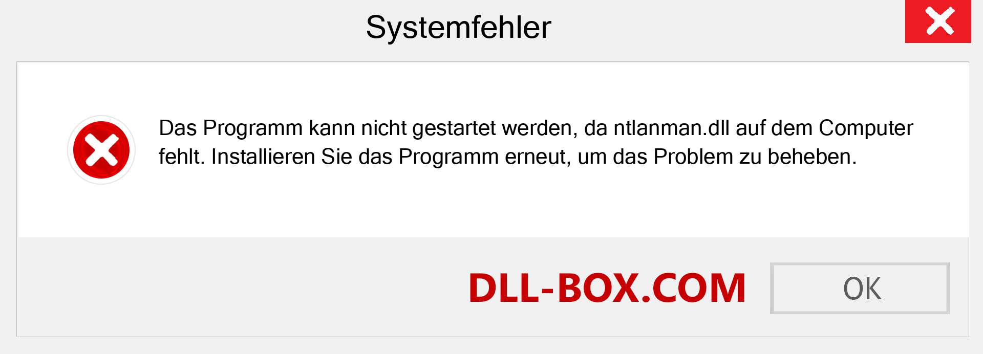 ntlanman.dll-Datei fehlt?. Download für Windows 7, 8, 10 - Fix ntlanman dll Missing Error unter Windows, Fotos, Bildern