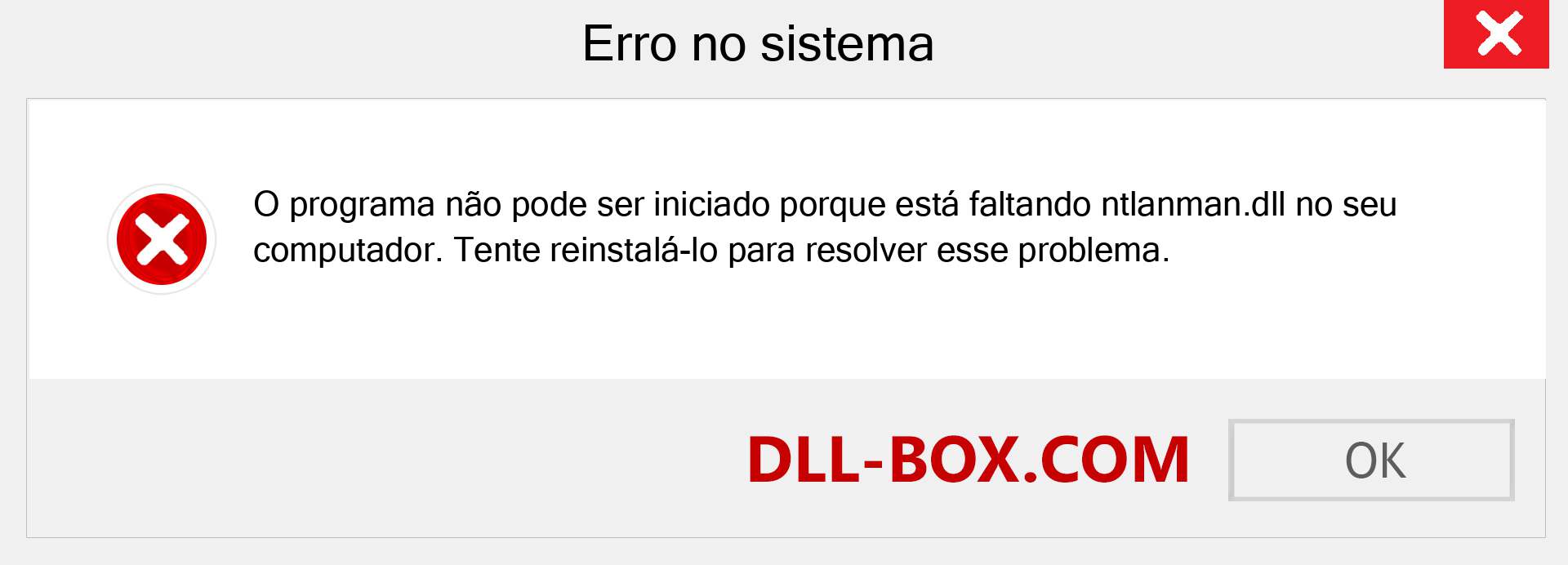 Arquivo ntlanman.dll ausente ?. Download para Windows 7, 8, 10 - Correção de erro ausente ntlanman dll no Windows, fotos, imagens